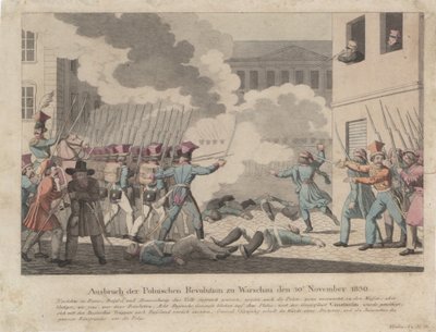 Scoppio della Rivoluzione Polacca a Varsavia nel novembre 1830 da Georg Benedikt Wunder