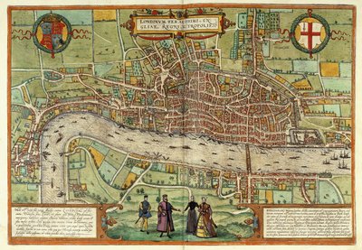 Una vista di Londra, 1613 da Georg Braun
