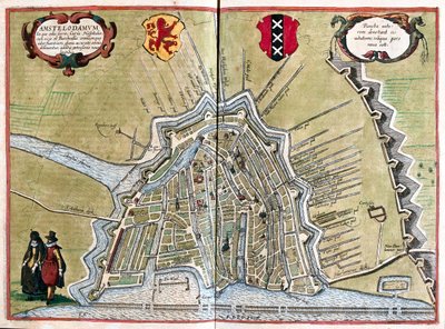Amsterdam, Paesi Bassi - in "Civitates Orbis Terrarum" di Georg Braun, Colonia 1617 da Georg Braun