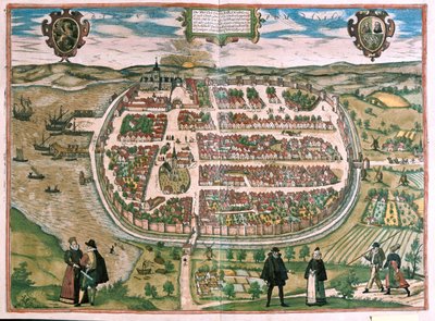 Barth in Pomerania, Germania - in "Civitates Orbis Terrarum" di Georg Braun, Colonia 1617 da Georg Braun