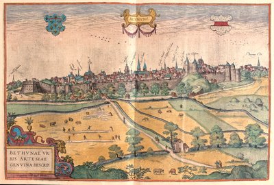 Bethune a Pas de Calais, Francia - in "Civitates Orbis Terrarum" di Georg Braun, Colonia 1617 da Georg Braun