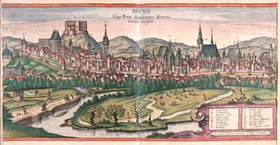 Brno (Moravia), Repubblica Ceca - in "Civitates Orbis Terrarum" di Georg Braun, Colonia 1617 da Georg Braun