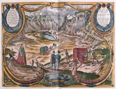 Campi Flegrei - Solfatara di Napoli, Italia, in "Civitates Orbis Terrarum" di Georg Braun, Colonia 1617. da Georg Braun