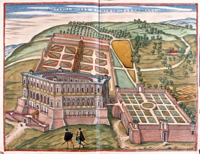 Caprarola e giardini, Italia - in "Civitates Orbis Terrarum" di Georg Braun, Colonia 1617 da Georg Braun