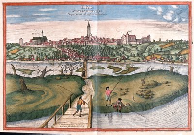 Enns, Austria - in "Civitates Orbis Terrarum" di Georg Braun, Colonia 1617 da Georg Braun