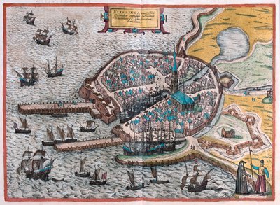 Flenish, Belgio - in "Civitates Orbis Terrarum" di Georg Braun, Colonia 1617 da Georg Braun