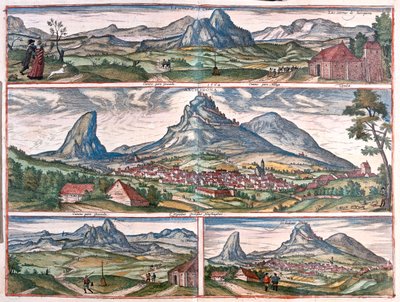 Roccia degli innamorati - Archidona, vicino a Malaga, Spagna - in "Civitates Orbis Terrarum" di Georg Braun, Colonia 1617 da Georg Braun