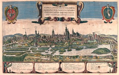 Lublino, Polonia - in "Civitates Orbis Terrarum" di Georg Braun, Colonia 1617 da Georg Braun