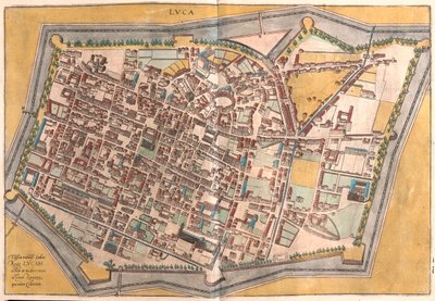 Lucca, Italia - in "Civitates Orbis Terrarum" di Georg Braun, Colonia 1617 da Georg Braun