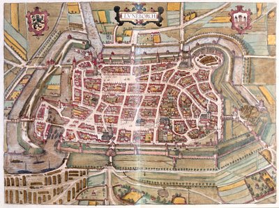 Luneburg, Germania - in "Civitates Orbis Terrarum" di Georg Braun, Colonia 1617 da Georg Braun