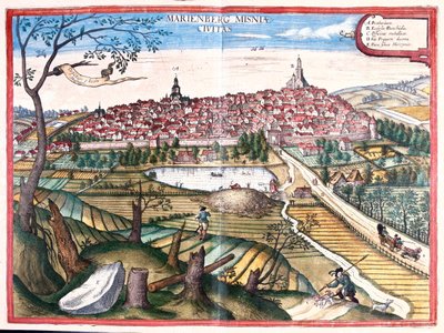 Marienberg, Germania - in "Civitates Orbis Terrarum" di Georg Braun, Colonia 1617 da Georg Braun