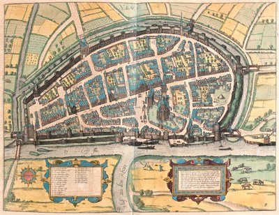 Neuss, Germania - in "Civitates Orbis Terrarum" di Georg Braun, Colonia 1617 da Georg Braun