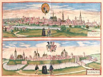 Nysa - Legnica, Polonia - in "Civitates Orbis Terrarum" di Georg Braun, Colonia, 1617. da Georg Braun