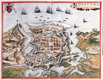 Ostenda, Belgio- in "Civitates Orbis Terrarum" di Georg Braun, Colonia 1617 da Georg Braun