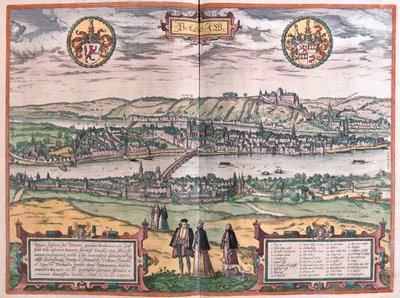 Passau, Germania - in "Civitates Orbis Terrarum" di Georg Braun, Colonia 1617 da Georg Braun