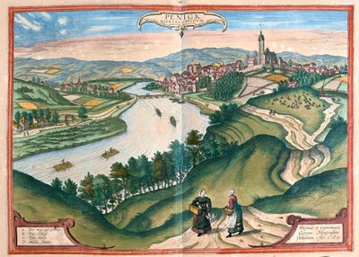 Penig, Germania - in "Civitates Orbis Terrarum" di Georg Braun, Colonia 1617 da Georg Braun