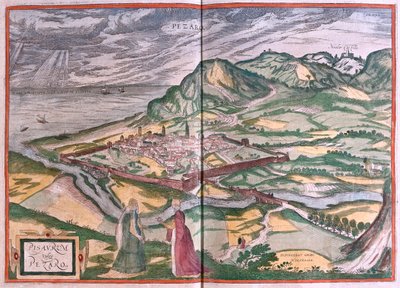 Pesaro, Italia - in "Civitates Orbis Terrarum" di Georg Braun, Colonia 1617 da Georg Braun
