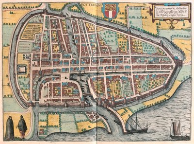 Rotterdam, Paesi Bassi - in "Civitates Orbis Terrarum" di Georg Braun, Colonia 1617 da Georg Braun