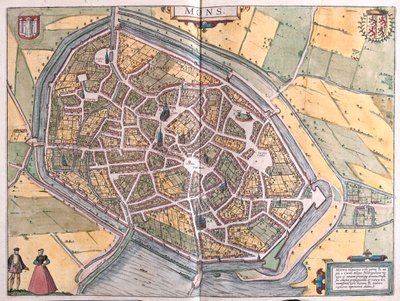 Ruen, Nimes e Bordeaux, Francia - in "Civitates Orbis Terrarum" di Georg Braun, Colonia 1617 da Georg Braun