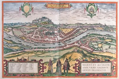 Salisburgo, Germania - in "Civitates Orbis Terrarum" di Georg Braun, Colonia 1617 da Georg Braun