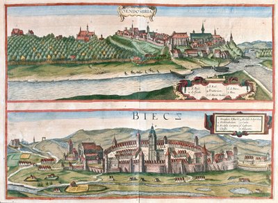Sandomierz - Biecz, Polonia - in "Civitates Orbis Terrarum" di Georg Braun, Colonia 1617 da Georg Braun