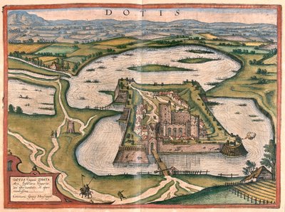 Tata, Ungheria - in "Civitates Orbis Terrarum" di Georg Braun, Colonia 1617 da Georg Braun