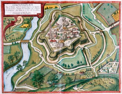 Torokszentmiklos, Ungheria - in "Civitates Orbis Terrarum" di Georg Braun, Colonia 1617 da Georg Braun