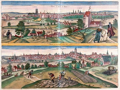 Tours- Angers, il giardino di Francia - in "Civitates Orbis Terrarum" di Georg Braun, Colonia 1617 da Georg Braun
