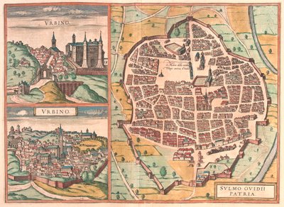 Urbino - Sulmona, Italia - in "Civitates Orbis Terrarum" di Georg Braun, Colonia 1617 da Georg Braun