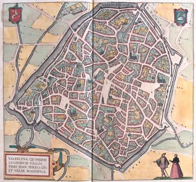 Valencena, Bruxelles - in "Civitates Orbis Terrarum" di Georg Braun, Colonia 1617 da Georg Braun