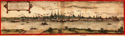 Veduta di Magonza, 1572 da Georg Braun und Franz Hogenberg
