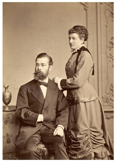 Ritratto di Hermann von Ihering con la sua prima moglie, Anna Maria Clara Belzer Wolf da Georg Brokesch