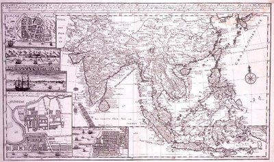 India alla Nuova Guinea occidentale inclusi il Giappone meridionale e le Filippine, inciso da J.B. Bruhl, c.1737 da Georg Christian Bonstedt