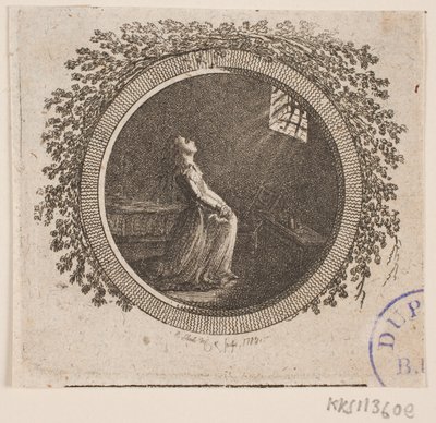 Vignetta del titolo per S. Richardson: "La storia di Miss Clarissa Harlowe", sesta parte da Georg Christian Schule