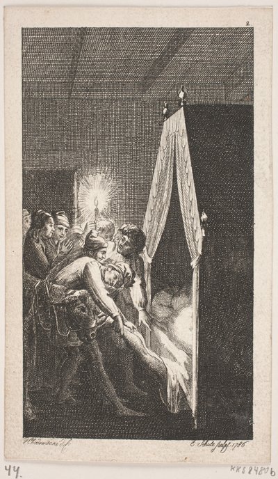 Vignetta del titolo per Smollett "Le avventure di Peregrine Pickle" da Georg Christian Schule