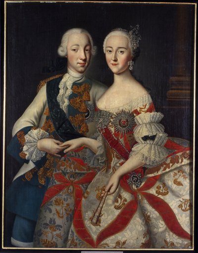Ritratto del granduca Pietro Fëdorovič (Pietro II di Russia) da Georg Christoph Grooth