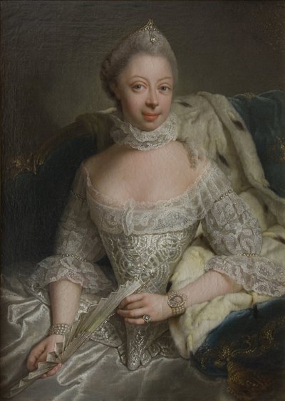 Ritratto della Principessa Carlotta di Meclemburgo-Strelitz (1744-1818), Regina di Gran Bretagna da Georg David Matthieu