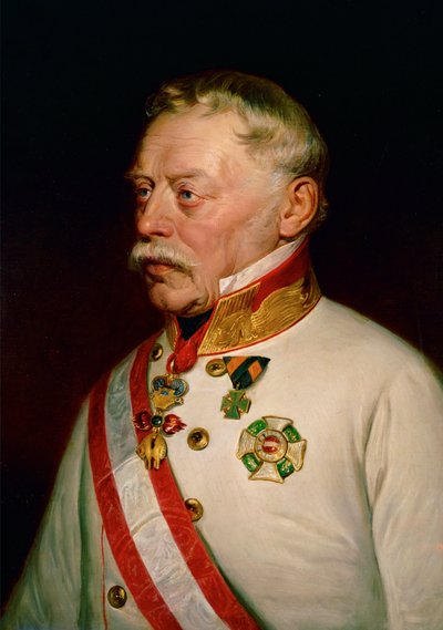 Il feldmaresciallo Johann Joseph Wenzel Radetzky von Radetz ... (dipinto su tela) da Georg Decker