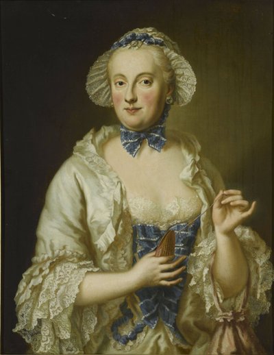 Francese: Marie-Anne-Sophie de Saxe, princesse électrice de Bavière (1728-1797) Ritratto di Maria Anna Sofia di Sassonia, Elettrice di Baviera (1728-1797) da Georg Desmarees