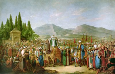 Emiro Bechir Shihab II, Sovrano del Libano, rende omaggio a Ibrahim Pasha, davanti a San Giovanni d