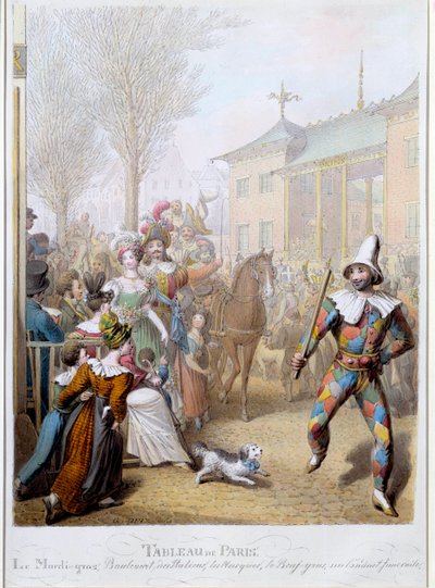 Il Martedì Grasso sul Boulevard des Italiens a Parigi da Georg Emanuel Opitz