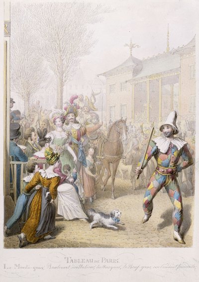 Mardi-Gras, Boulevard des Italiens da Georg Emanuel Opitz