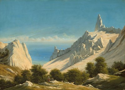 Veduta di Sommerspiret, le scogliere di Møn da Georg Emil Libert