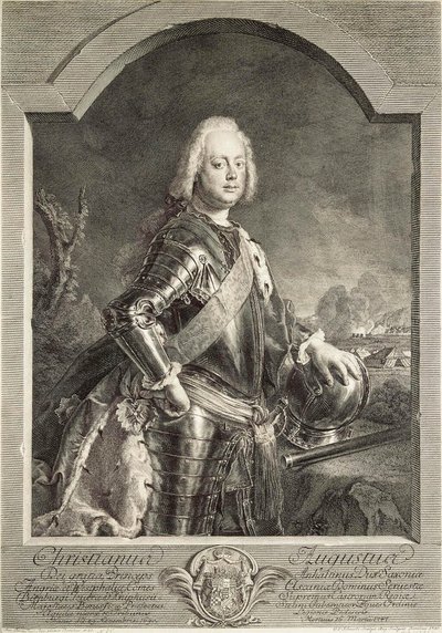 Ritratto di Christian August, Principe di Anhalt-Zerbst, 1750 da Georg Freidrich Schmidt