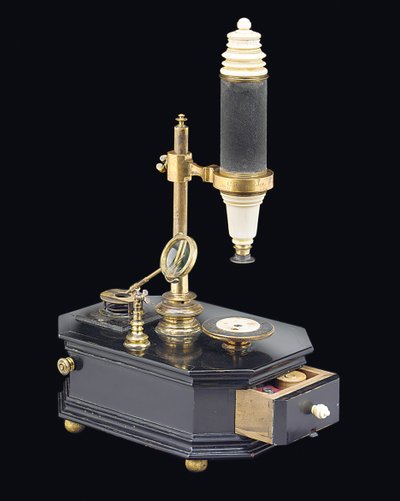 Microscopio a scatola composta, c.1775 da Georg Friedrich Brander