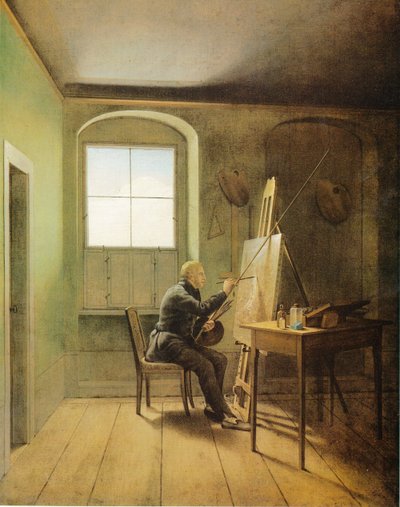 Tedesco: Caspar David Friedrich nel suo studio Caspar David Friedrich nel suo studio (1811) da Georg Friedrich Kersting