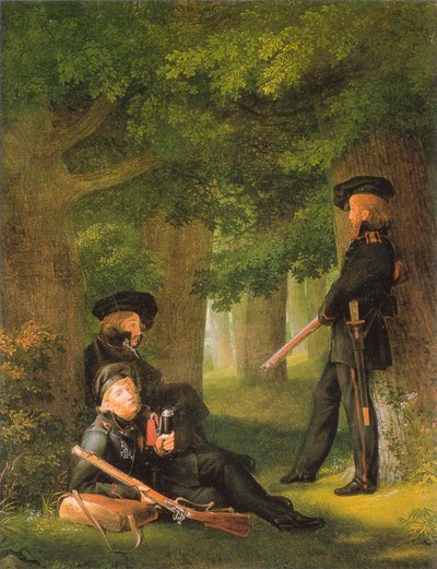 Tedesco: Theodor Körner, Friedrich Friesen e Heinrich Hartmann in servizio all