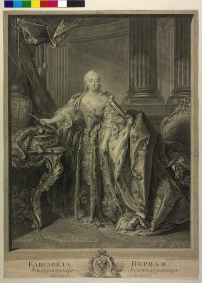 Imperatrice di Russia Elisabetta Petrovna da Georg Friedrich Schmidt