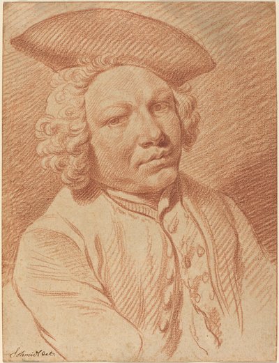 Ritratto di un uomo con cappello a tricorno da Georg Friedrich Schmidt
