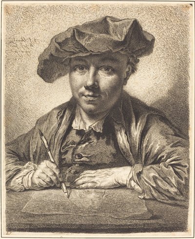 Autoritratto, disegno da Georg Friedrich Schmidt